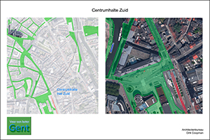 Dirk Coopman Architectenbureau Architect stadscentrum Gent public traffic openbaar vervoer Gent publieke ruimte stadsontwikkeling STOP principe voetgangersgebied World heritage Ghent Erfgoed Gent Historisch Patrimonium