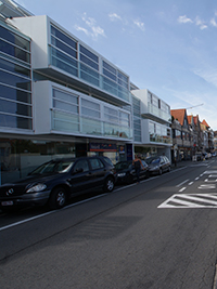 Dirk Coopman rchitect Knokke appartementsbouw groepswoningen glazen gevel licht ecologie dak in glas roof in glass glass construction natural light glass facade natuurlijk licht